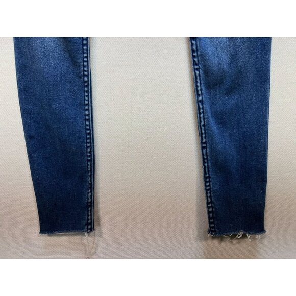 Abercrombie & Fitch Women's Simone High Rise Jean Legging Raw Hem Size 27/4 Blue - Picture 6 of 10